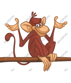 Playful animated monkey