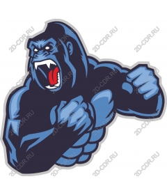  Ferocious roaring gorilla