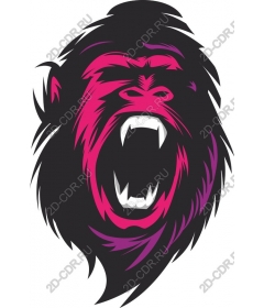 Roaring gorilla