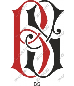  Elegant monogram BS