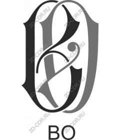 Элегантная типографика «B O»