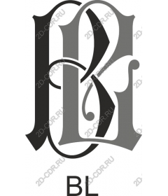Элегантная монограмма «B» и «L»
