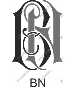  Elegant Monogram B &amp; N Clipart