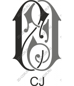  Elegant monogram CJ
