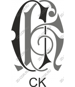  Elegant monogram C and K