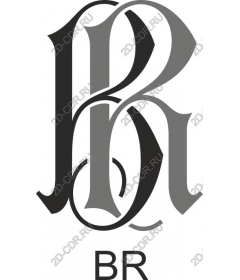  Elegant monogram BR