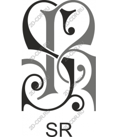 Elegant monogram SR