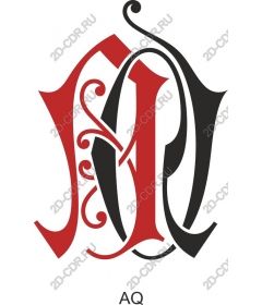  Elegant monogram AQ