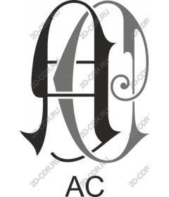 Монограмма AC Элегантный