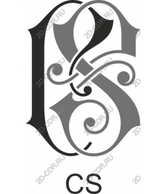  Elegant monogram CS