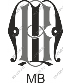 Elegant logo-monogram M and B