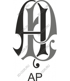  Elegant monogram AP