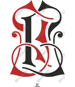 Elegant monogram JL