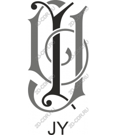  Elegant monogram JY