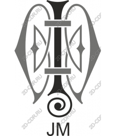 Elegant monogram JM