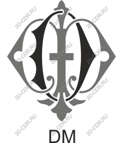Exquisite monogram DM