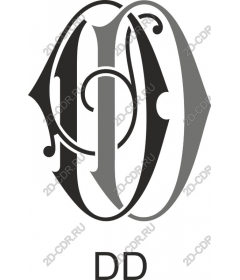 Элегантная монограмма DD