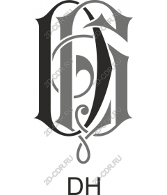  Elegant monogram - D and H
