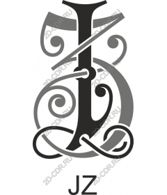  Elegant monogram JZ