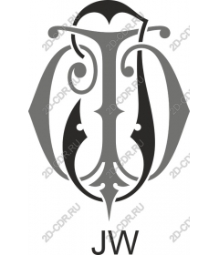  Elegant monogram "JW"