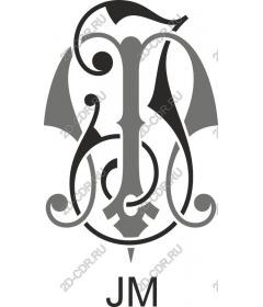  Elegant monogram JM