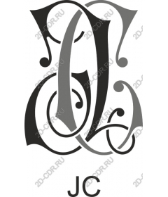  Elegant monogram JC