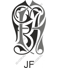  Elegant monogram JF