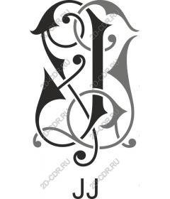  Elegant monogram JJ