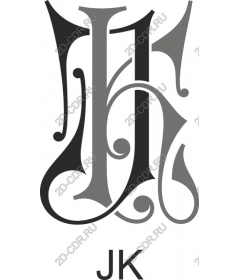  Elegant calligraphic JK