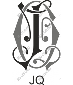  Elegant monogram JQ