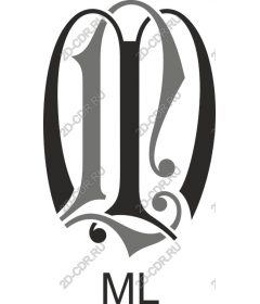  Elegant monogram ML