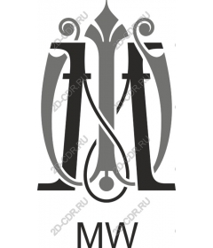  Elegant monogram MW
