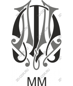  Elegant monogram MM