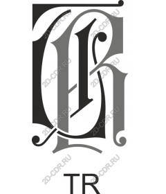  Elegant monogram TR