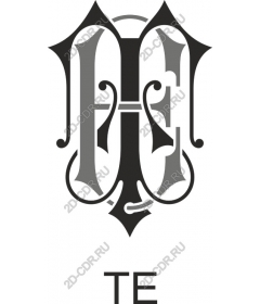  Elegant monogram is a combination of H and T