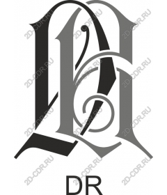  Elegant monogram DR