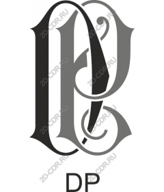  Elegant monogram DP
