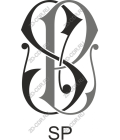 Stylish monogram SP