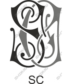 Elegant monogram SC
