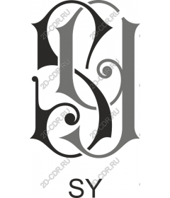  Elegant monogram SY