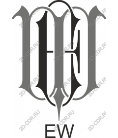 Exquisite monochrome logo W &amp; E