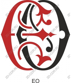  Elegant monogram EO