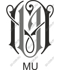  Elegant logo-monogram MU