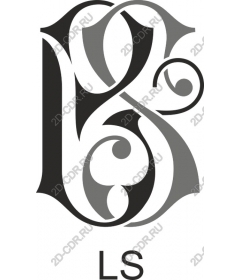  Elegant monogram LS