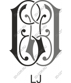  Elegant monogram LJ