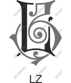  Elegant monogram LZ