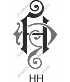  Elegant black-and-grey logo