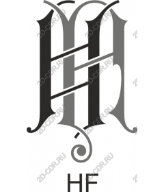 Элегантная монограмма HF