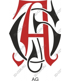 Элегантная монограмма AG