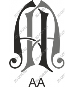  Elegant monogram M
